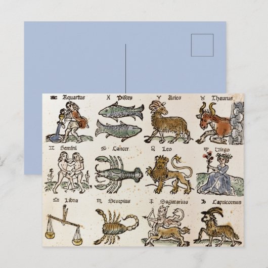  astrologie sterrenbeelden kunst feestdagenkaart (Voorkant / Achterkant)