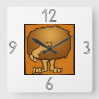 Astrologie Symbole zodiaque Leo Horloge murale