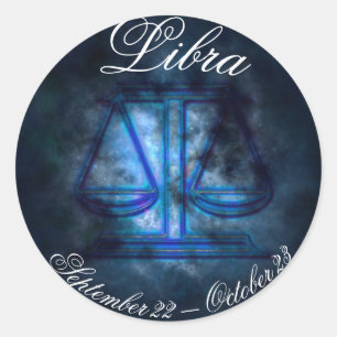 Astrologie Teken Weegschaal Horoscoop Schaal Symbo Ronde Sticker