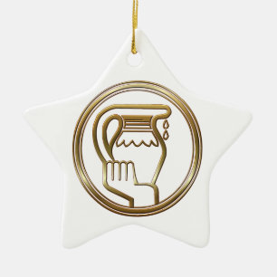 Astrologie van de goudwaterdierentuin van de diere keramisch ornament