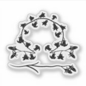 astrologie van Floral Libra Sticker (Voorkant)