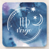 Astrologie waterverf - Virgo Bier Onderzetter (Voorkant)
