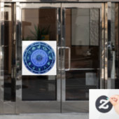 Astrologie wiel sticker (Kantoordeur)