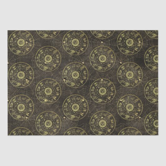 astrologie Zodiac en Cobweb magisch Tissuepapier (Voorkant)