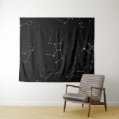 Astrologie Zodiac Wheel Star Sign  Wandkleed (In Situ (horizontaal))