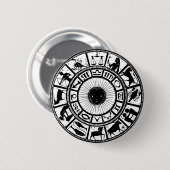  Astrologie Zodiawiel Ronde Button 5,7 Cm (Voorkant /achterkant)