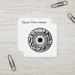 Astrologie Zodiawiel Vierkante Visitekaartje