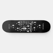 Astrologie Zwart Skateboard met Schorpioen Symbool (Horizontaal)