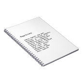 Astrologie zwart wit notitieboek (Rechterzijde)