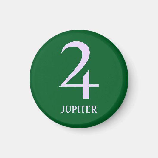 Astrologiekaarten: de Planet Jupiter Magnet Magneet (Voorkant)