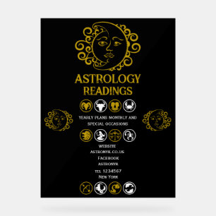 astrologielezen acryl bord