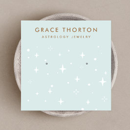 Astrologiesterren die juwelen-beeldschermkaart ver vierkante visitekaartje