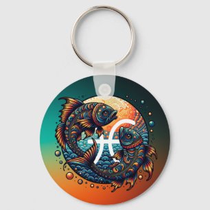 Astrologisch horoscoopteken Vissen Zodiac Sleutelhanger