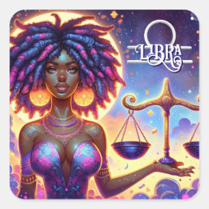 Astrologisch horoscoopteken Weegschaal Zodiac Vierkante Sticker