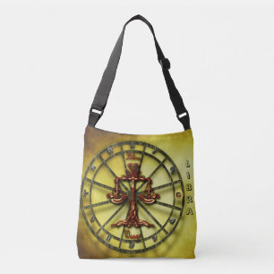 Astrologisch ontwerp van de Weegdierentuin Crossbody Tas