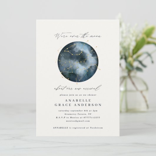 Astrologisch script waterverf Moonster hemelse (Staand voorkant)