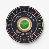 Astrologisch Taurus-symbool Papieren Bordje (Voorkant)