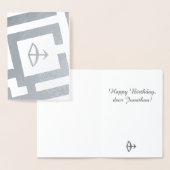 Astrologisch teken Boogschutter Zilver Custom Text Folie Kaarten (Display)