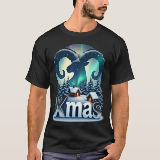 Astrologisch teken Ram| kerstviering T-shirt (Voorkant)