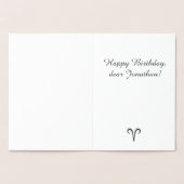 Astrologisch teken Ram Zilver Decor Aangepaste tek Folie Kaarten (Binnen)