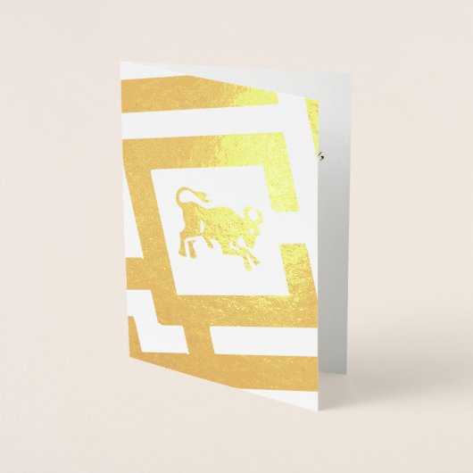 Astrologisch teken Stier Folie Decor Aangepaste te Kaarten (Voorkant)