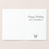 Astrologisch teken Stier Zilver Decor Aangepaste t Folie Kaarten (Binnen)