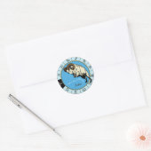 astrologisch zodiumteken ronde sticker (Envelop)