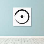 Astrologisch zonnebord - boeddhisme Zen Cirkel 1 Canvas Afdruk (Insitu (Houten vloer))