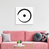 Astrologisch zonnebord - boeddhisme Zen Cirkel 1 Canvas Afdruk (Insitu (Woonkamer))