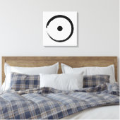 Astrologisch zonnebord - boeddhisme Zen Cirkel 1 Canvas Afdruk (Insitu (Slaapkamer))
