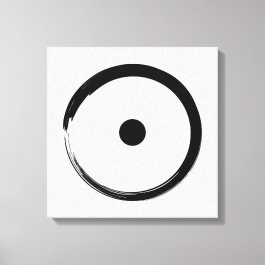 Astrologisch zonnebord - boeddhisme Zen Cirkel 1 Canvas Afdruk (Voorkant)
