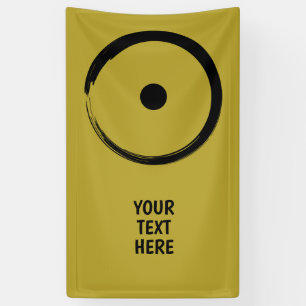Astrologisch zonnebord - boeddhisme Zen Cirkel 1 Spandoek