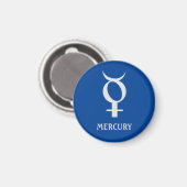 Astrologische grafieken: Planet Mercury Magnet Magneet (Voorkant / Achterkant)