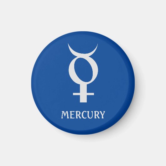 Astrologische grafieken: Planet Mercury Magnet Magneet (Voorkant)