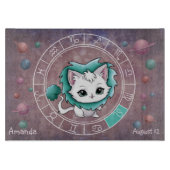 Astrologische Leo Schattigee kat Zodiac Wheel Snijplank (Voorkant)