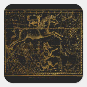  astrologische Unicorn Vierkante Sticker