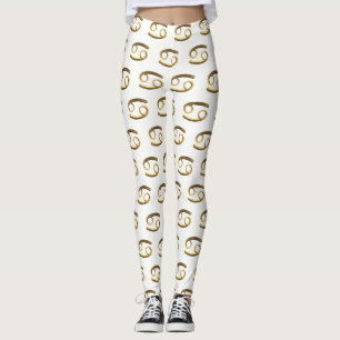 Astrologische Zodiac-signalen Sun Sign Cancer Gold Leggings