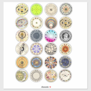 astrologische zodiale kaarten hematocriet collage sticker
