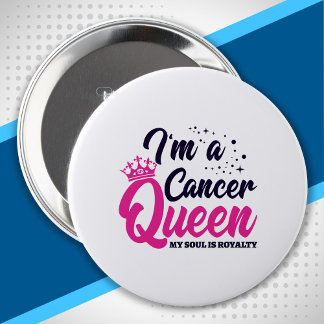 Astrology Cancer Birthday Queen Zodiac Sign Soul Ronde Button 4,0 Cm