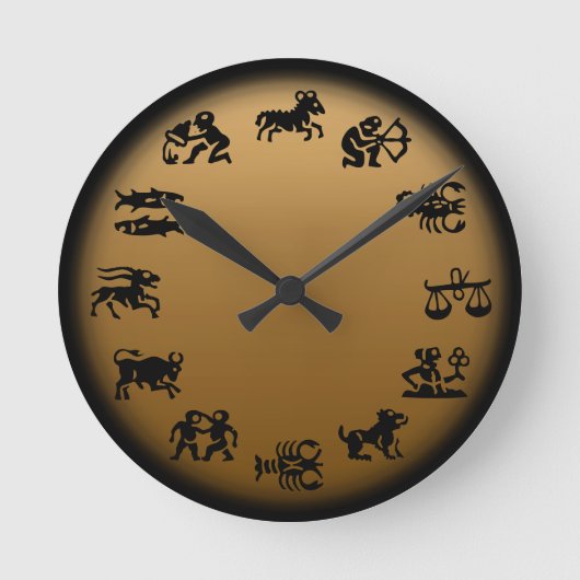 Astrology Clock Horoscope Clocks - Customize Ronde Klok (Voorkant)