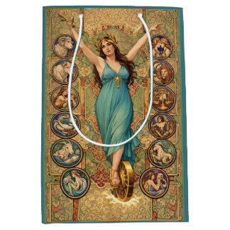 Astrology Goddess Art Nouveau Zodiac  Medium Cadeauzakje