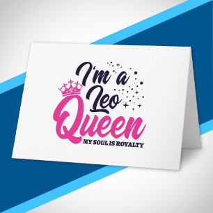 Astrology Zodiac - August Birthday Leo Queen Kaart
