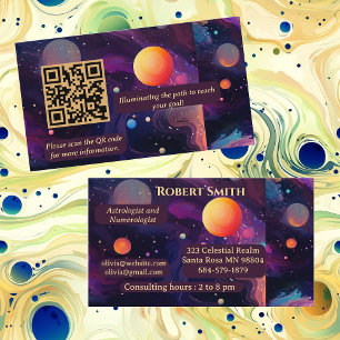 Astroloog Numeroloog Celestial Psychic Healer Visitekaartje