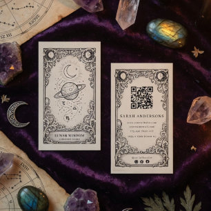 Astroloog Vintage Celestial Astrology Studio Visitekaartje