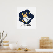 Astromutt Grappige Hond Astronaut Pun Poster (Keuken)