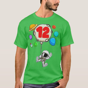 Astronaut 12 Jaar Oud Verjaardags Jongen Ruimtepar T-shirt