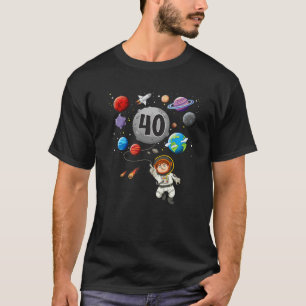 Astronaut 40e verjaardag ruimte thema 40 jaar oud t-shirt