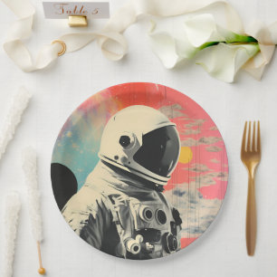 Astronaut Abstract Space Paper Borden Papieren Bordje