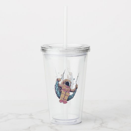 Astronaut Acryl Drinkbeker (Voorkant)