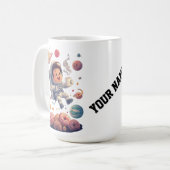 Astronaut Adventure Mug – Exploring the Galaxy (Devant gauche)